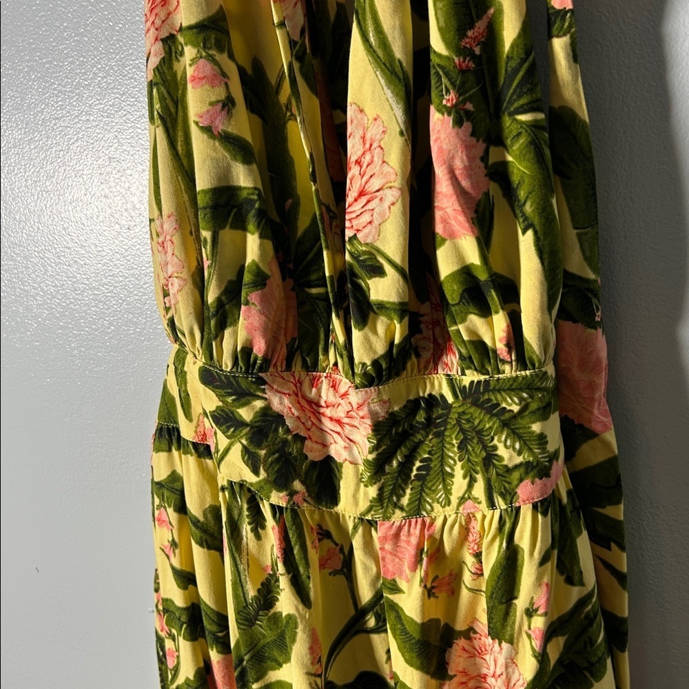 Aguabendita x Target Yellow Floral Halter Jumpsuit - Picture 3 of 8